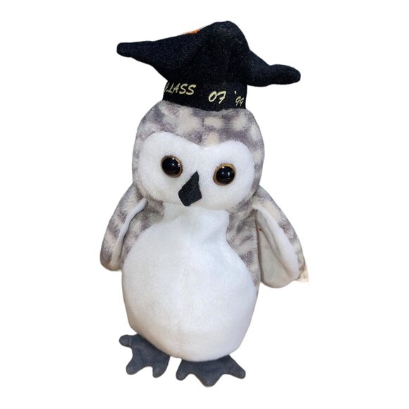 Ty Beanie Baby Owl "Wise" Class Of 99 Graduation Plush Toy - Picture 1 of 10